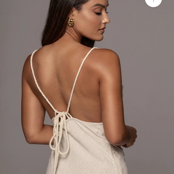 JLUXLABEL ruched linen dress - Picture 3 of 4